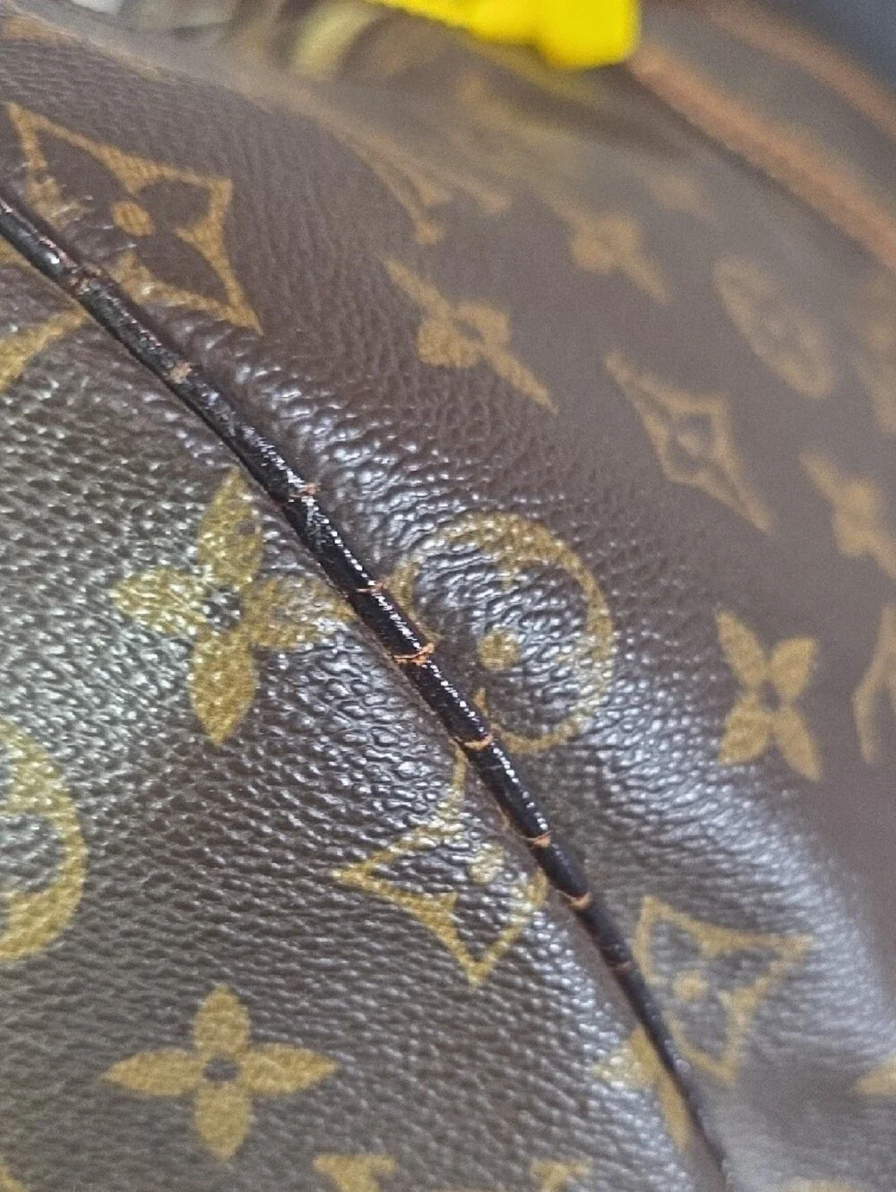 Vintage Louis Vuitton Keepall 60 Brown Monogram Duffel Bag with Leather Trim